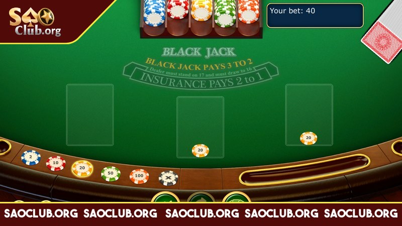 Blackjack Saoclub là game bài huyền thoại 